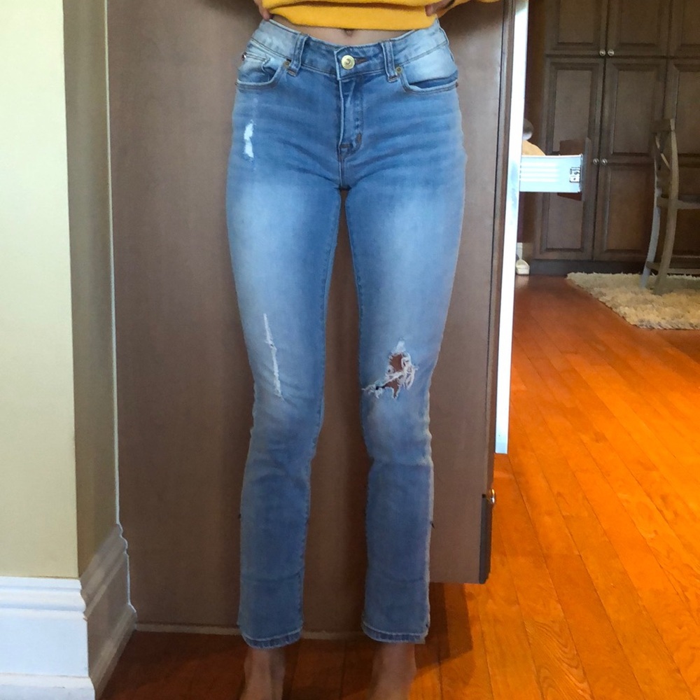 Distressed jeans